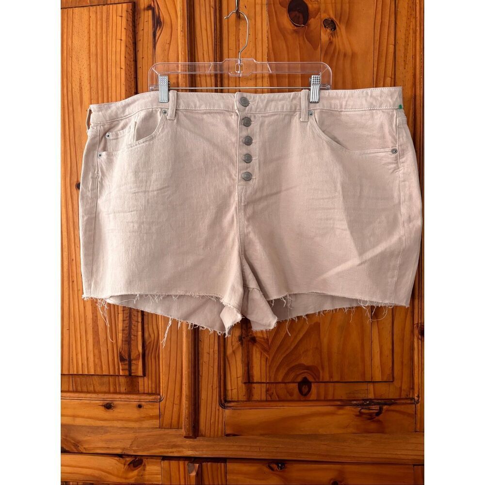 NWT Torrid Button Fly Beige Shorts